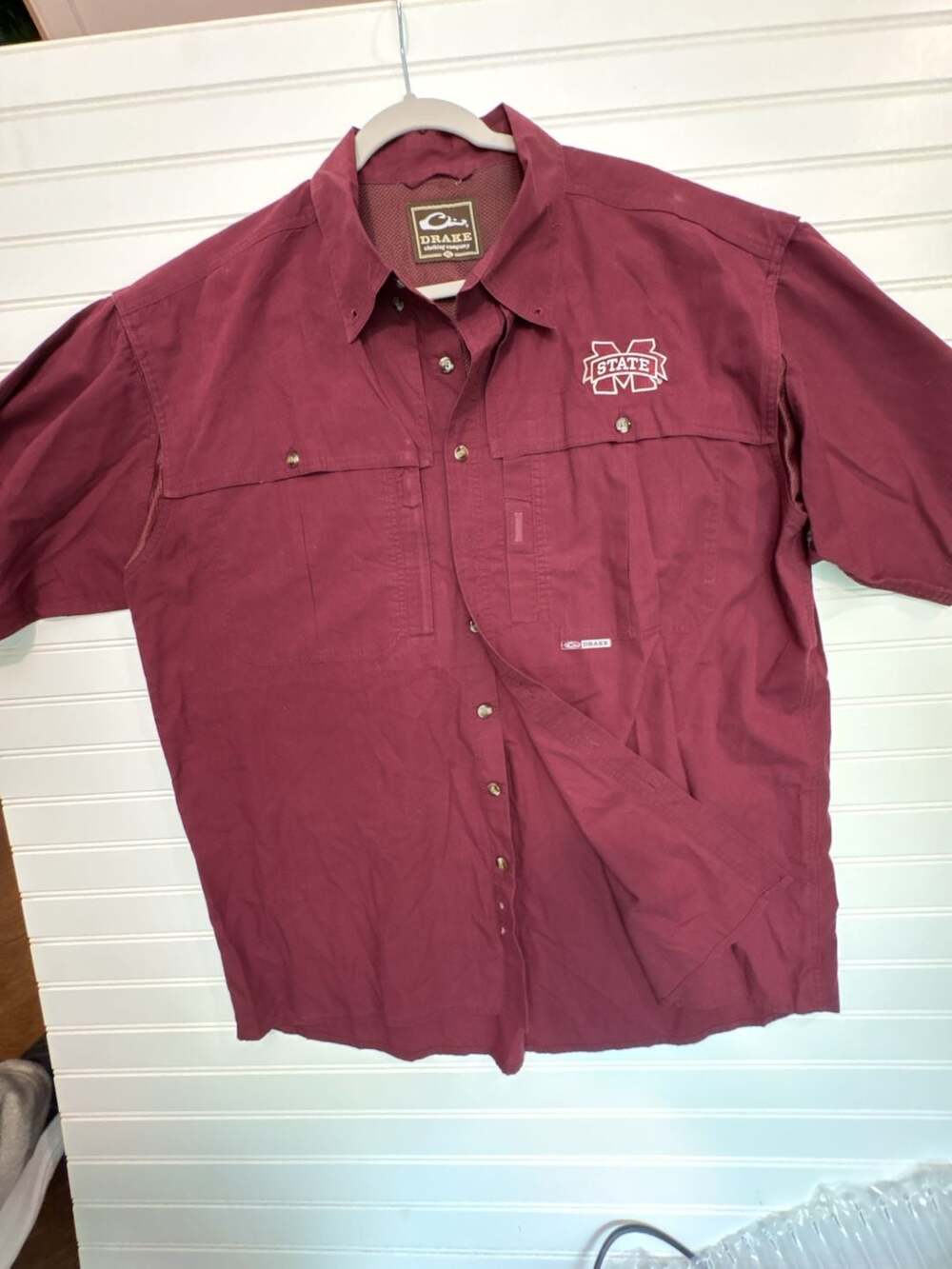 Drake Waterfowl Mississippi State Wingshooter Short Sleeve Fishing Shirt
